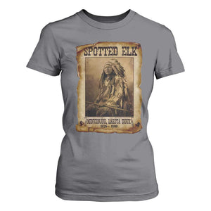 Spotted Elk T Shirt For Women Lakota Sioux Miniconjou Chief Native American History TS10 Charcoal Print Your Wear
