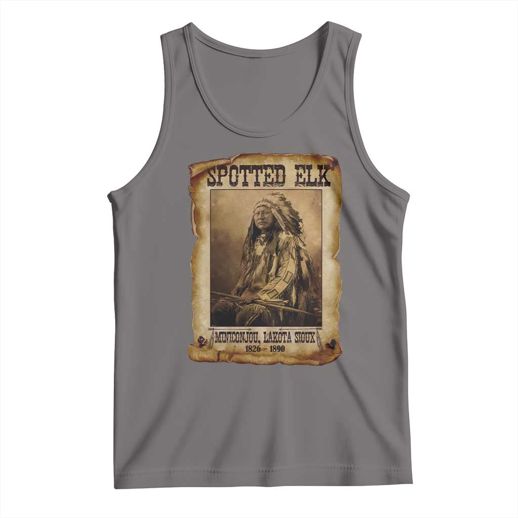 Spotted Elk Tank Top Lakota Sioux Miniconjou Chief Native American History TS10 Deep Heather Print Your Wear