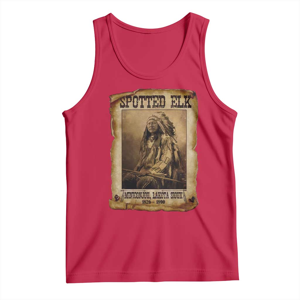 Spotted Elk Tank Top Lakota Sioux Miniconjou Chief Native American History TS10 Red Print Your Wear