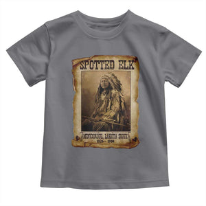 Spotted Elk Toddler T Shirt Lakota Sioux Miniconjou Chief Native American History TS10 Charcoal Print Your Wear