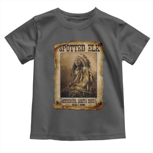 Spotted Elk Toddler T Shirt Lakota Sioux Miniconjou Chief Native American History TS10 Dark Heather Print Your Wear