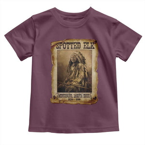 Spotted Elk Toddler T Shirt Lakota Sioux Miniconjou Chief Native American History TS10 Maroon Print Your Wear