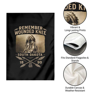 Remember Wounded Knee Garden Flag Spotted Elk Lakota Sioux Native American History TS10 Print Your Wear