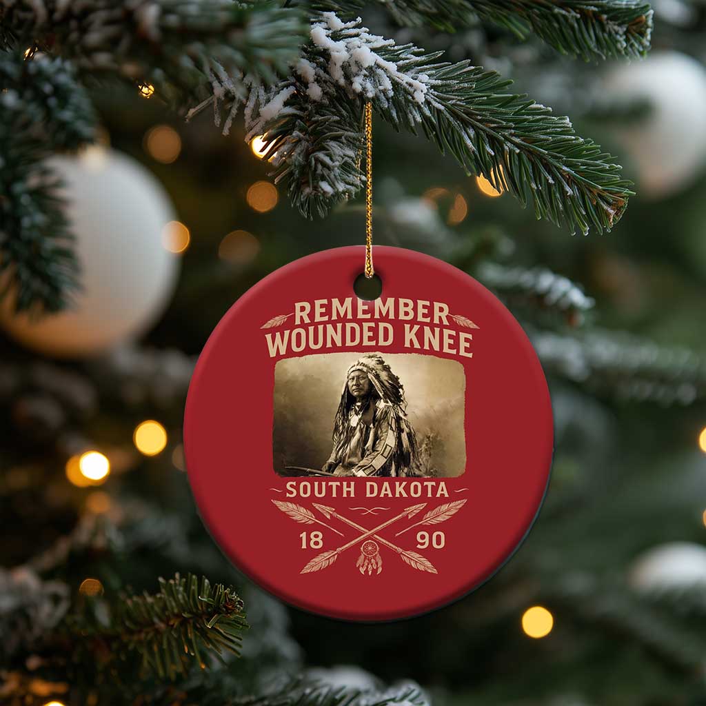 Remember Wounded Knee Christmas Ornament Spotted Elk Lakota Sioux Native American History TS10 Print Your Wear