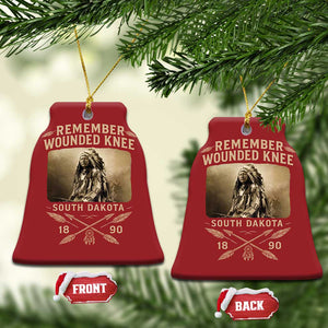 Remember Wounded Knee Christmas Ornament Spotted Elk Lakota Sioux Native American History TS10 Bell Flake Red Print Your Wear
