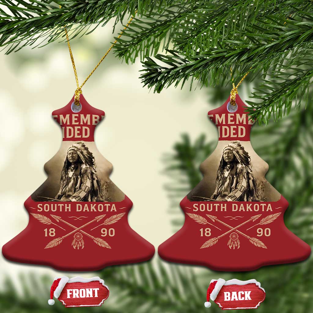 Remember Wounded Knee Christmas Ornament Spotted Elk Lakota Sioux Native American History TS10 Christmas Tree Red Print Your Wear