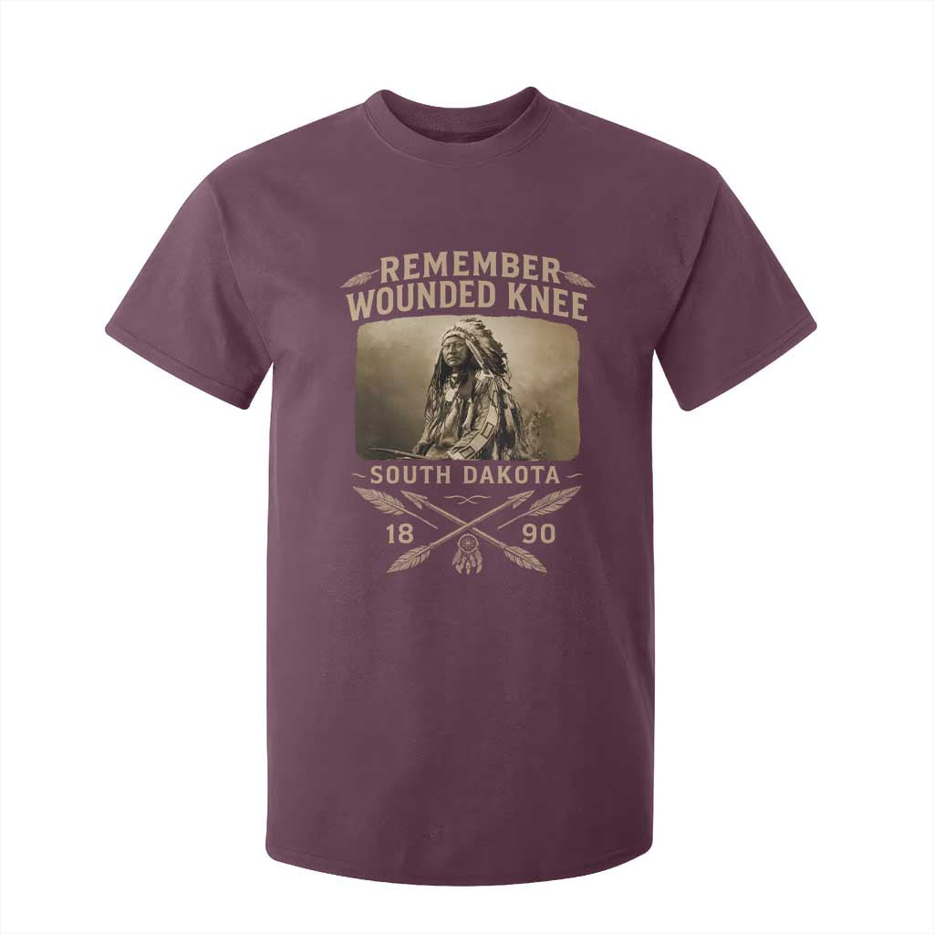 Remember Wounded Knee T Shirt For Kid Spotted Elk Lakota Sioux Native American History TS10 Maroon Print Your Wear