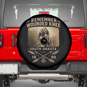 Remember Wounded Knee Spare Tire Cover Spotted Elk Lakota Sioux Native American History TS10 Black Print Your Wear