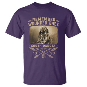 Remember Wounded Knee T Shirt Spotted Elk Lakota Sioux Native American History TS10 Purple Print Your Wear