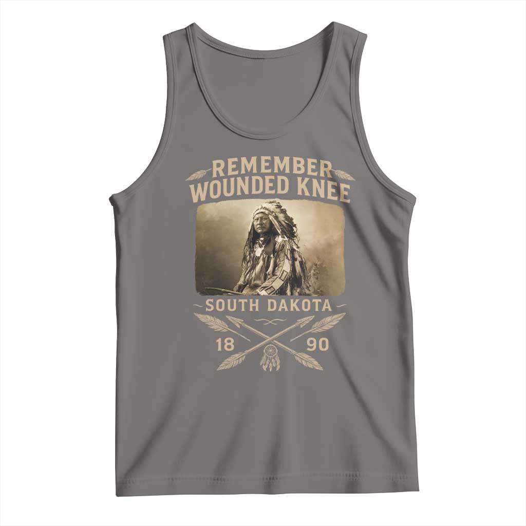 Remember Wounded Knee Tank Top Spotted Elk Lakota Sioux Native American History TS10 Deep Heather Print Your Wear