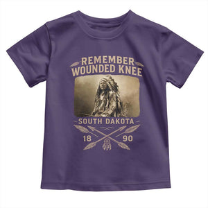 Remember Wounded Knee Toddler T Shirt Spotted Elk Lakota Sioux Native American History TS10 Purple Print Your Wear