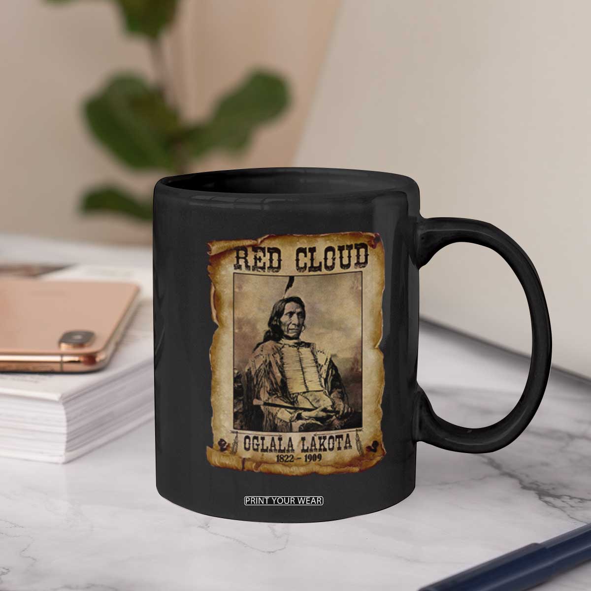Red Cloud Coffee Mug Oglala Lakota Sioux Native American Chief Warrior History TS10 Print Your Wear