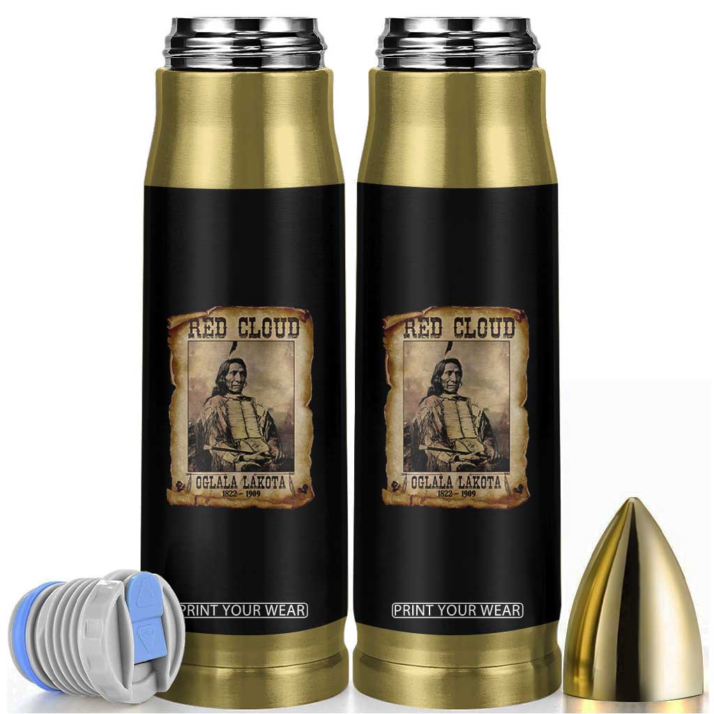 Red Cloud Bullet Tumbler Oglala Lakota Sioux Native American Chief Warrior History TS10 Black Print Your Wear