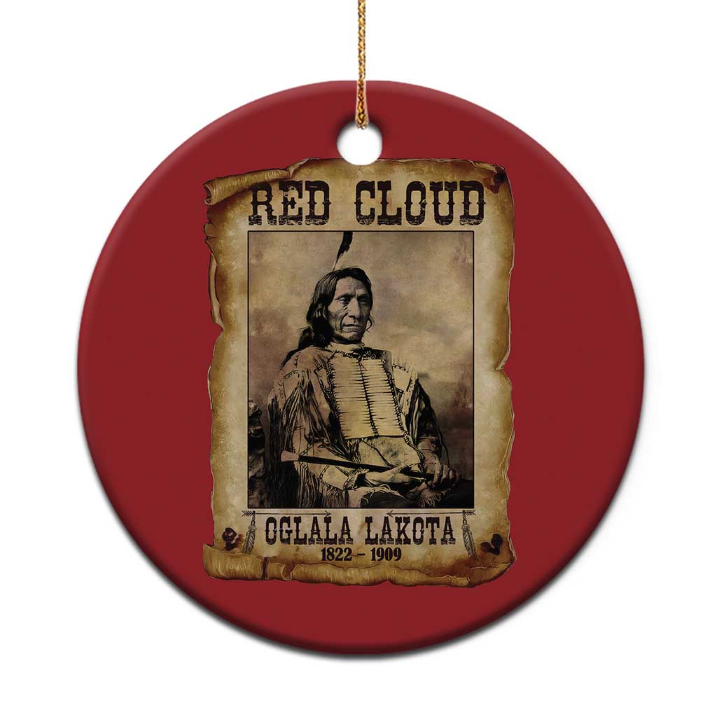 Red Cloud Christmas Ornament Oglala Lakota Sioux Native American Chief Warrior History TS10 Print Your Wear