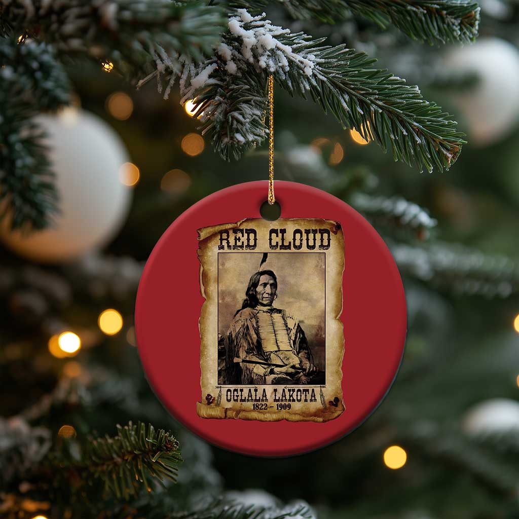 Red Cloud Christmas Ornament Oglala Lakota Sioux Native American Chief Warrior History TS10 Print Your Wear