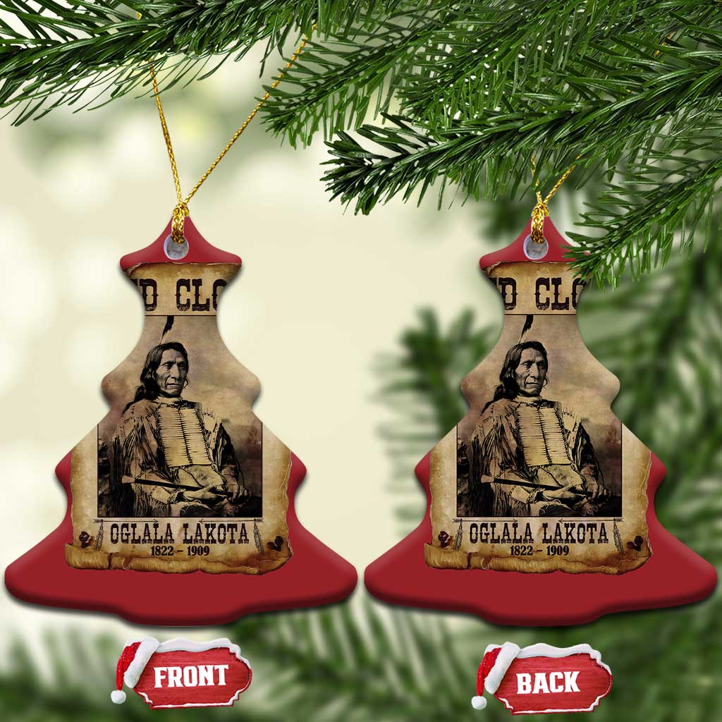 Red Cloud Christmas Ornament Oglala Lakota Sioux Native American Chief Warrior History TS10 Christmas Tree Red Print Your Wear