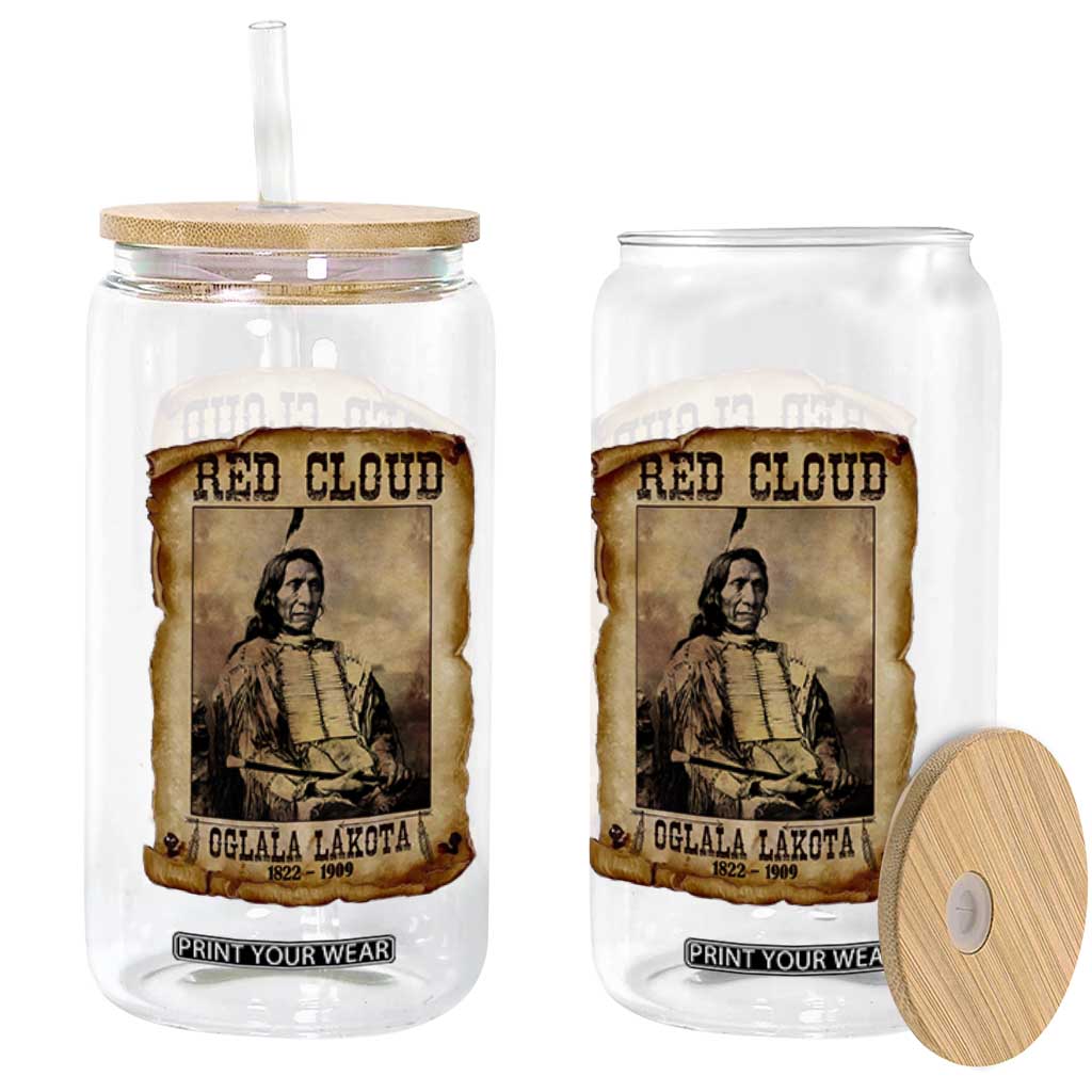 Red Cloud Glass Can Oglala Lakota Sioux Native American Chief Warrior History TS10 Print Your Wear