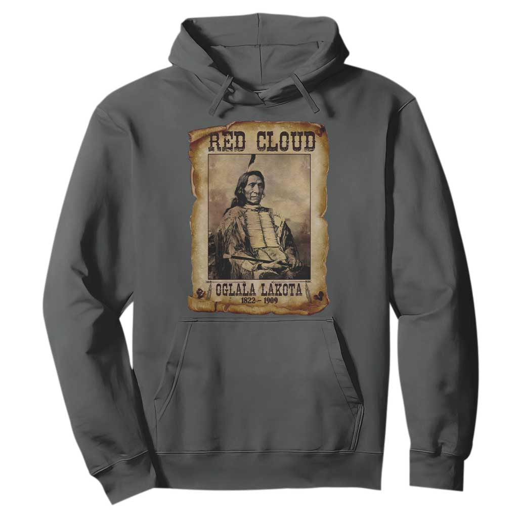 Red Cloud Hoodie Oglala Lakota Sioux Native American Chief Warrior History TS10 Dark Heather Print Your Wear
