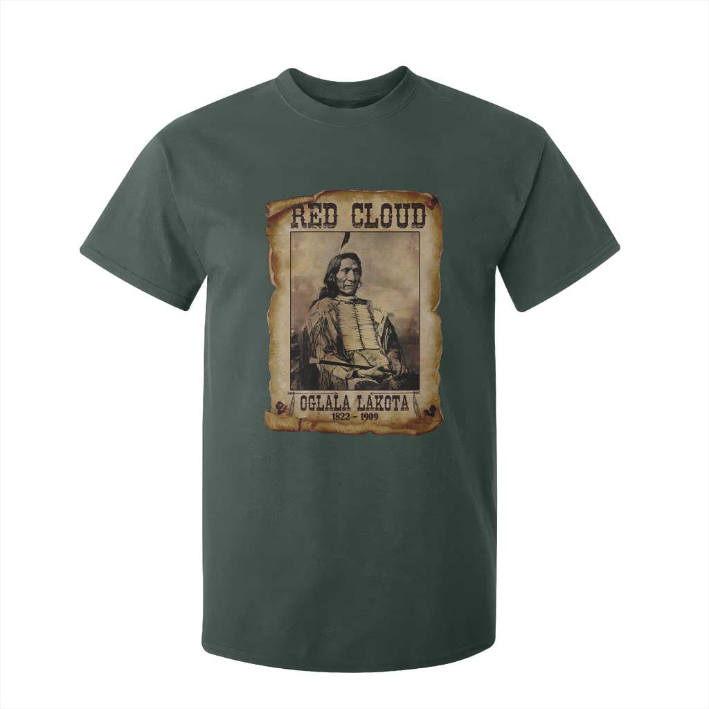 Red Cloud T Shirt For Kid Oglala Lakota Sioux Native American Chief Warrior History TS10 Dark Forest Green Print Your Wear