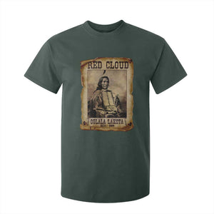 Red Cloud T Shirt For Kid Oglala Lakota Sioux Native American Chief Warrior History TS10 Dark Forest Green Print Your Wear