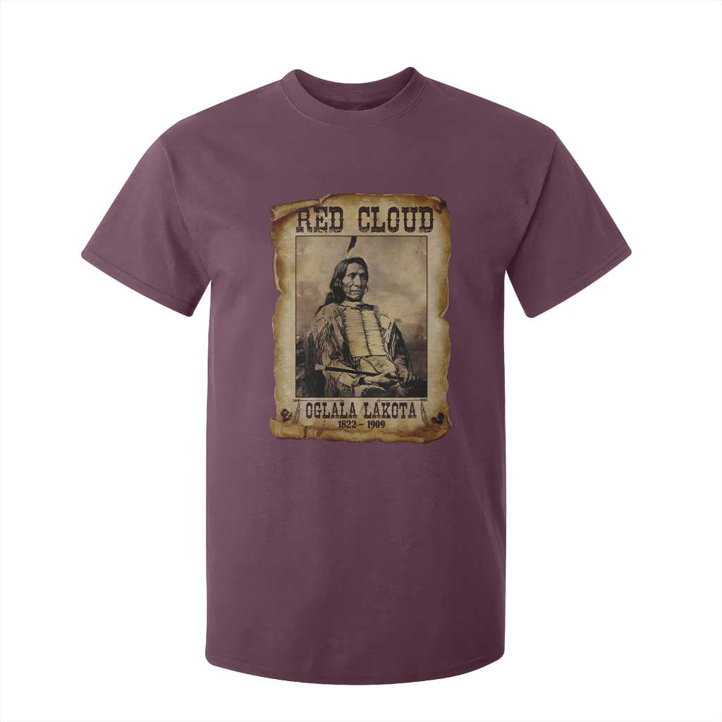 Red Cloud T Shirt For Kid Oglala Lakota Sioux Native American Chief Warrior History TS10 Maroon Print Your Wear