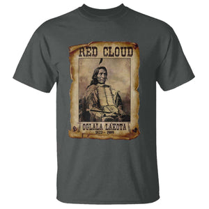 Red Cloud T Shirt Oglala Lakota Sioux Native American Chief Warrior History TS10 Dark Heather Print Your Wear