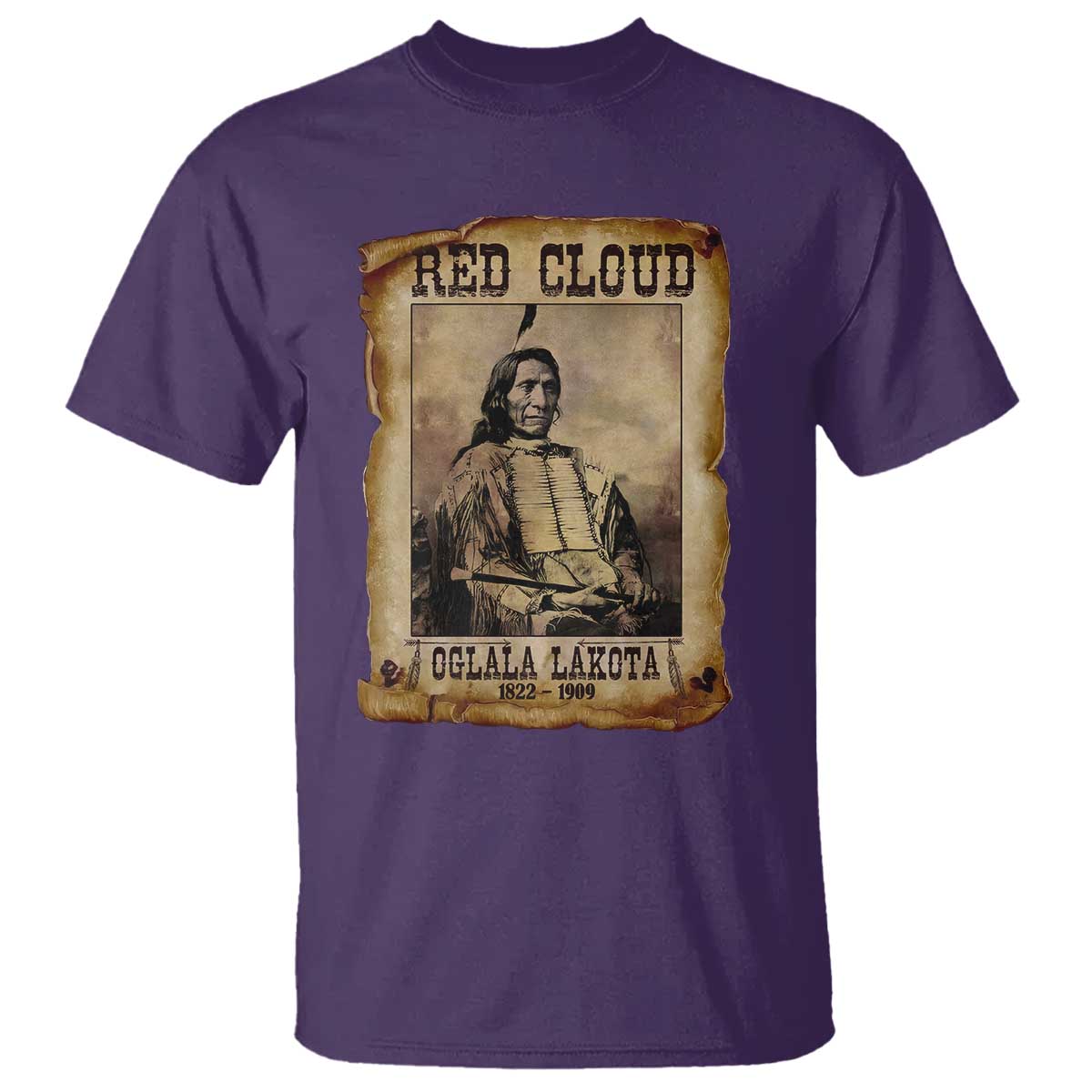 Red Cloud T Shirt Oglala Lakota Sioux Native American Chief Warrior History TS10 Purple Print Your Wear