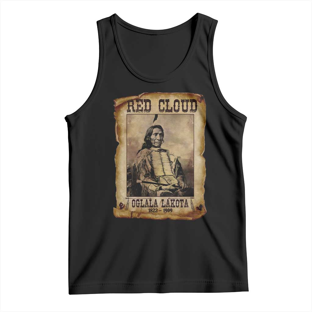 Red Cloud Tank Top Oglala Lakota Sioux Native American Chief Warrior History TS10 Black Print Your Wear