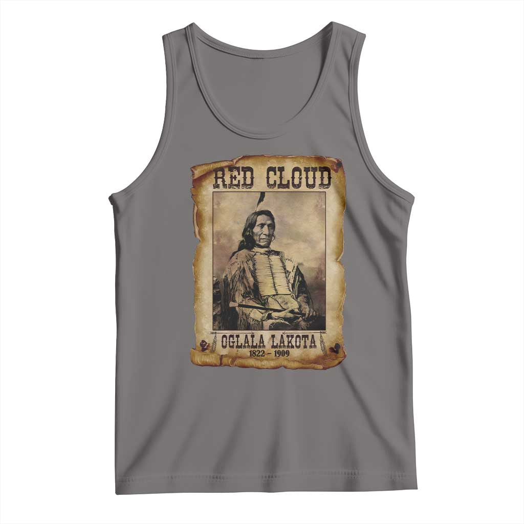 Red Cloud Tank Top Oglala Lakota Sioux Native American Chief Warrior History TS10 Deep Heather Print Your Wear