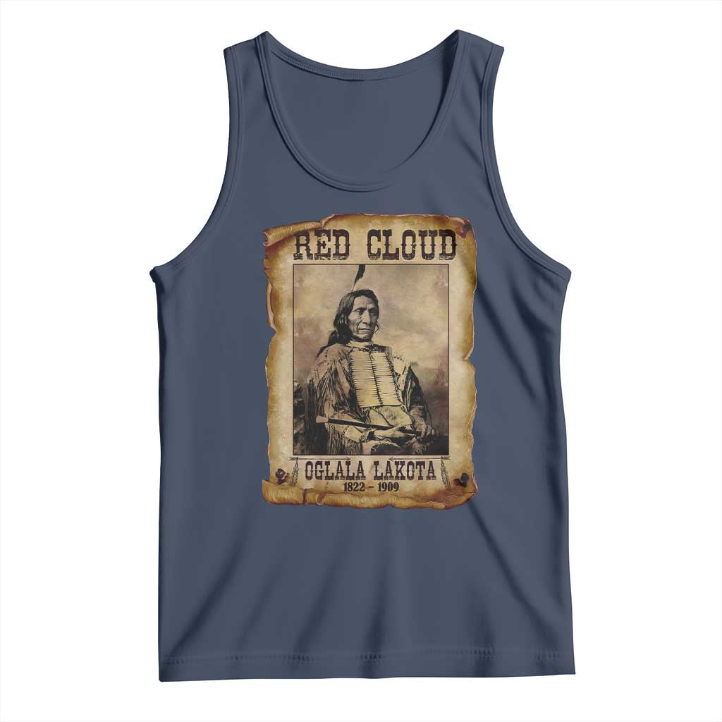 Red Cloud Tank Top Oglala Lakota Sioux Native American Chief Warrior History TS10 Navy Print Your Wear