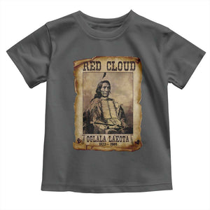 Red Cloud Toddler T Shirt Oglala Lakota Sioux Native American Chief Warrior History TS10 Dark Heather Print Your Wear