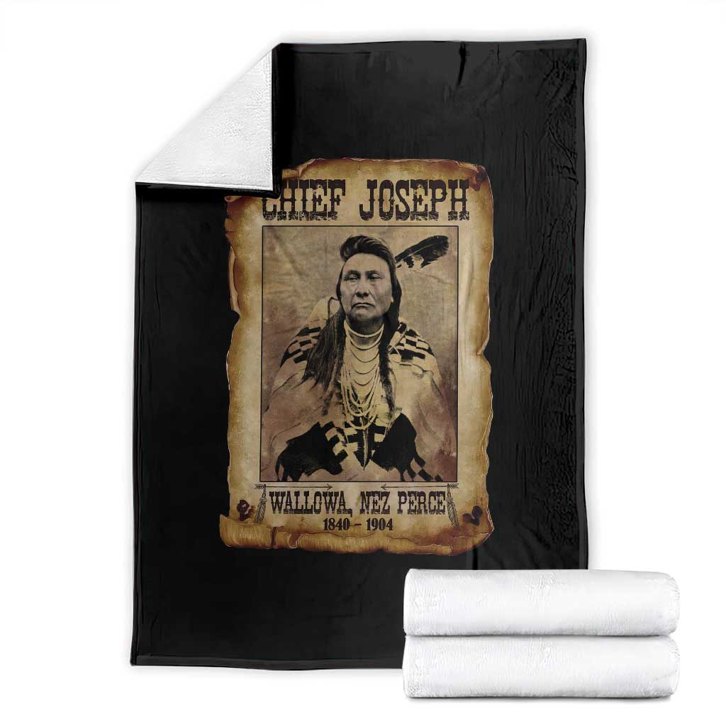 Chief Joseph Throw Blanket Wallowa Nez Perce Native American Leader History TS10 Black Print Your Wear