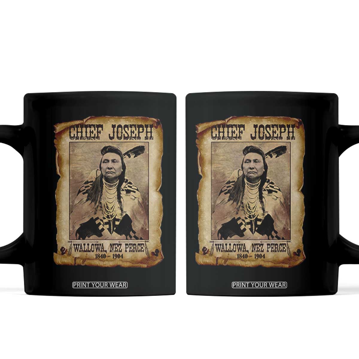 Chief Joseph Coffee Mug Wallowa Nez Perce Native American Leader History TS10 Black Print Your Wear
