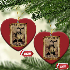 Chief Joseph Christmas Ornament Wallowa Nez Perce Native American Leader History TS10 Heart Red Print Your Wear