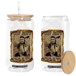 Chief Joseph Glass Can Wallowa Nez Perce Native American Leader History TS10 Print Your Wear
