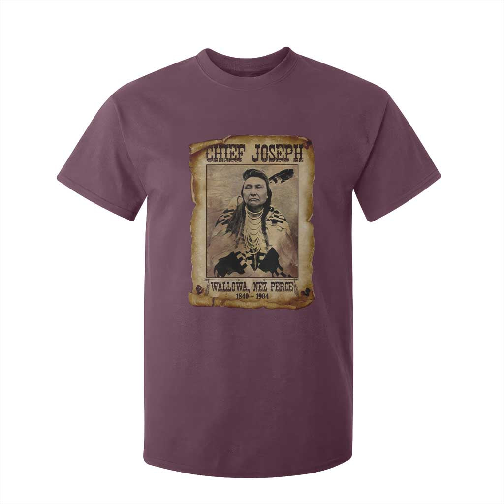 Chief Joseph T Shirt For Kid Wallowa Nez Perce Native American Leader History TS10 Maroon Print Your Wear