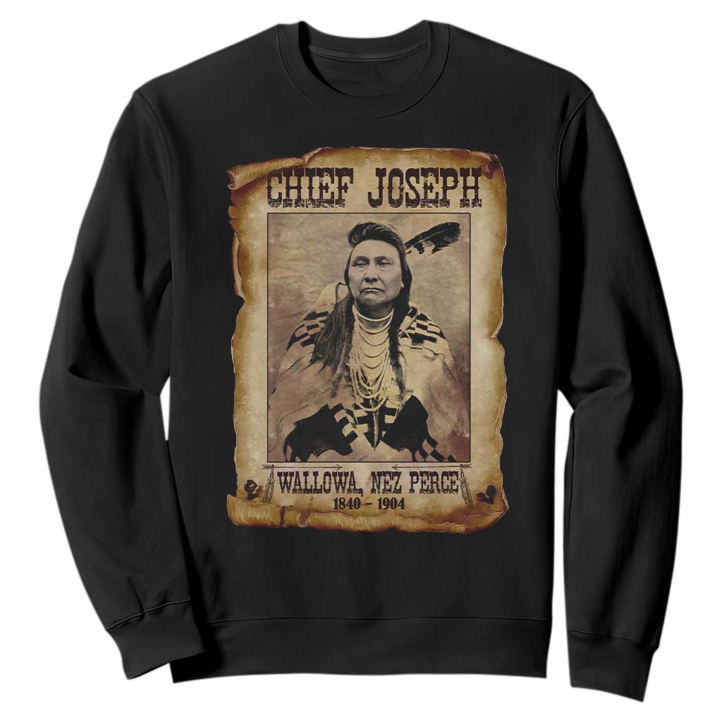 Chief Joseph Sweatshirt Wallowa Nez Perce Native American Leader History TS10 Black Print Your Wear