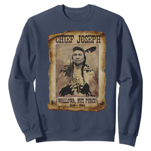 Chief Joseph Sweatshirt Wallowa Nez Perce Native American Leader History TS10 Navy Print Your Wear
