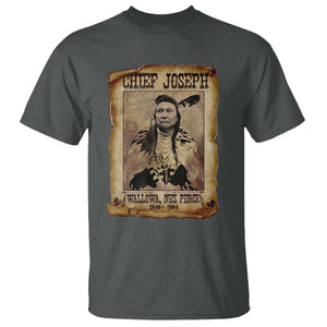 Chief Joseph T Shirt Wallowa Nez Perce Native American Leader History TS10 Dark Heather Print Your Wear