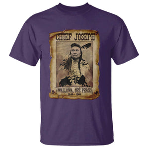 Chief Joseph T Shirt Wallowa Nez Perce Native American Leader History TS10 Purple Print Your Wear