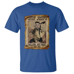 Chief Joseph T Shirt Wallowa Nez Perce Native American Leader History TS10 Royal Blue Print Your Wear