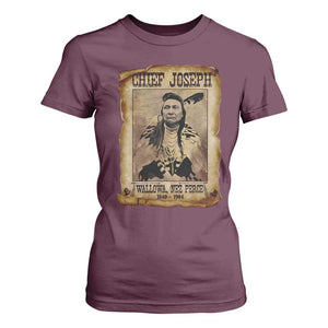 Chief Joseph T Shirt For Women Wallowa Nez Perce Native American Leader History TS10 Maroon Print Your Wear