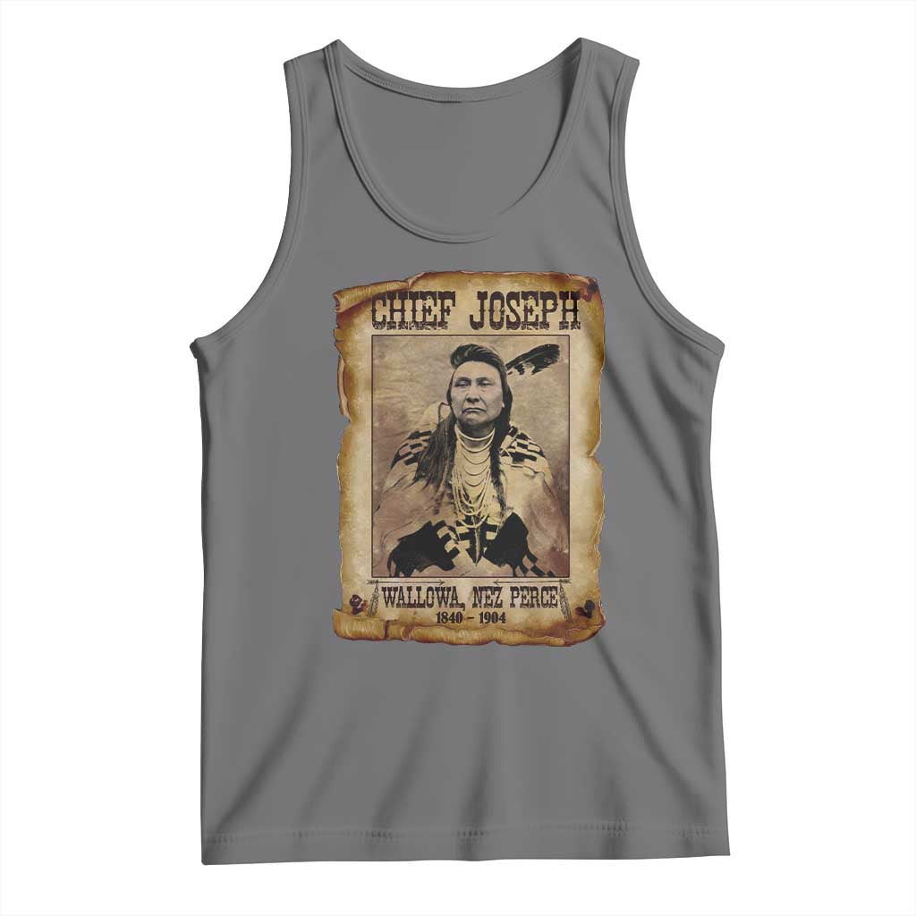 Chief Joseph Tank Top Wallowa Nez Perce Native American Leader History TS10 Black Heather Print Your Wear