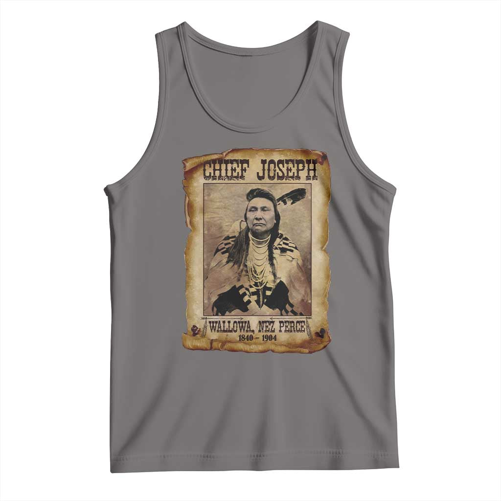 Chief Joseph Tank Top Wallowa Nez Perce Native American Leader History TS10 Deep Heather Print Your Wear