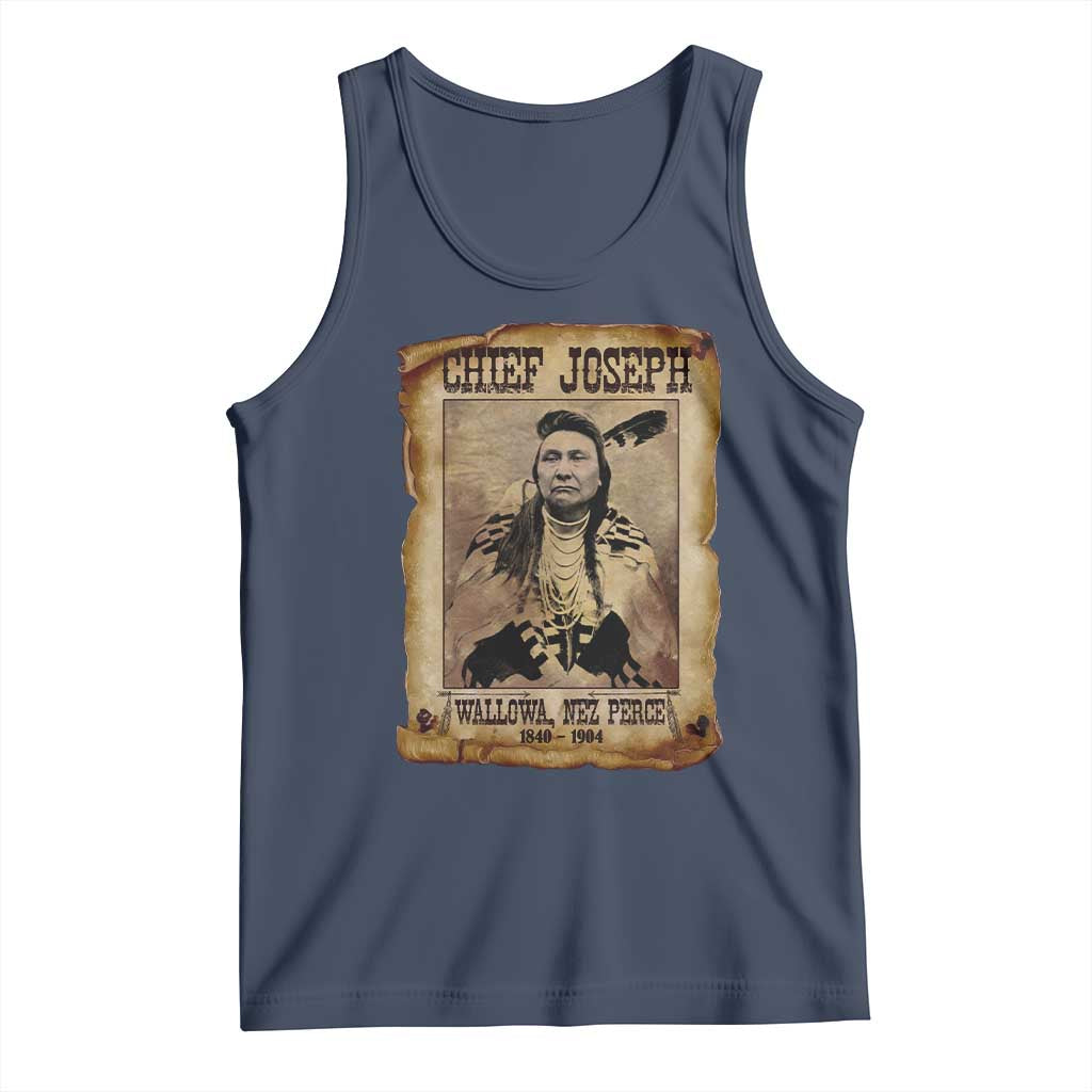 Chief Joseph Tank Top Wallowa Nez Perce Native American Leader History TS10 Navy Print Your Wear