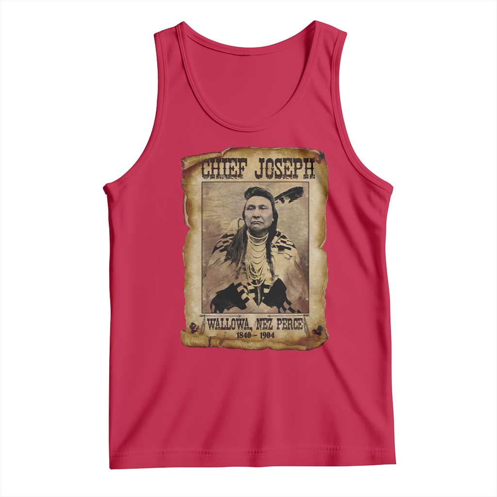Chief Joseph Tank Top Wallowa Nez Perce Native American Leader History TS10 Red Print Your Wear