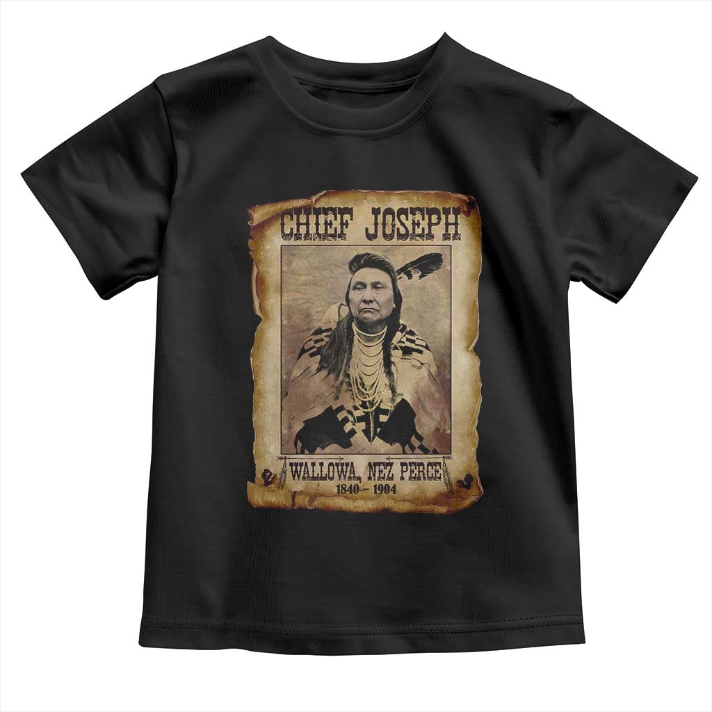 Chief Joseph Toddler T Shirt Wallowa Nez Perce Native American Leader History TS10 Black Print Your Wear