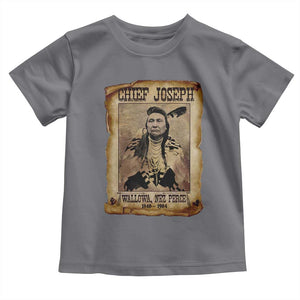 Chief Joseph Toddler T Shirt Wallowa Nez Perce Native American Leader History TS10 Charcoal Print Your Wear