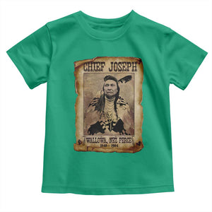 Chief Joseph Toddler T Shirt Wallowa Nez Perce Native American Leader History TS10 Irish Green Print Your Wear