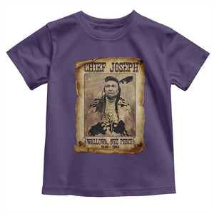 Chief Joseph Toddler T Shirt Wallowa Nez Perce Native American Leader History TS10 Purple Print Your Wear